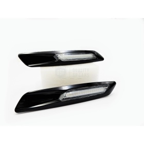 2 Side Marker 18 LEDS for BMW 5 Series E60 E61 E88 100% CANBUS no Error Black ABS Body + White Lens 2 Side Marker 18 LEDS for BMW 5 Series E60 E61 E88 100% CANBUS no Error Black ABS Body + White Lens