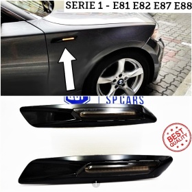 2 Intemitentes LED para BMW Serie 1 E82 E81 E87 E88 100% CANBUS Sin Errores Estructura en ABS Negra + Lente Negra