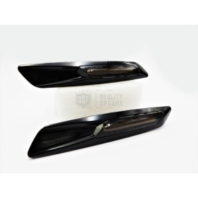 2 Intemitentes LED para BMW Serie 5 E60 E61 100% CANBUS Sin Errores Estructura en ABS Negra + Lente Negra