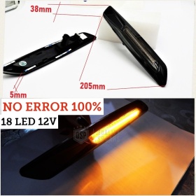 2 Intemitentes LED para BMW Serie 5 E60 E61 100% CANBUS Sin Errores Estructura en ABS Negra + Lente Negra
