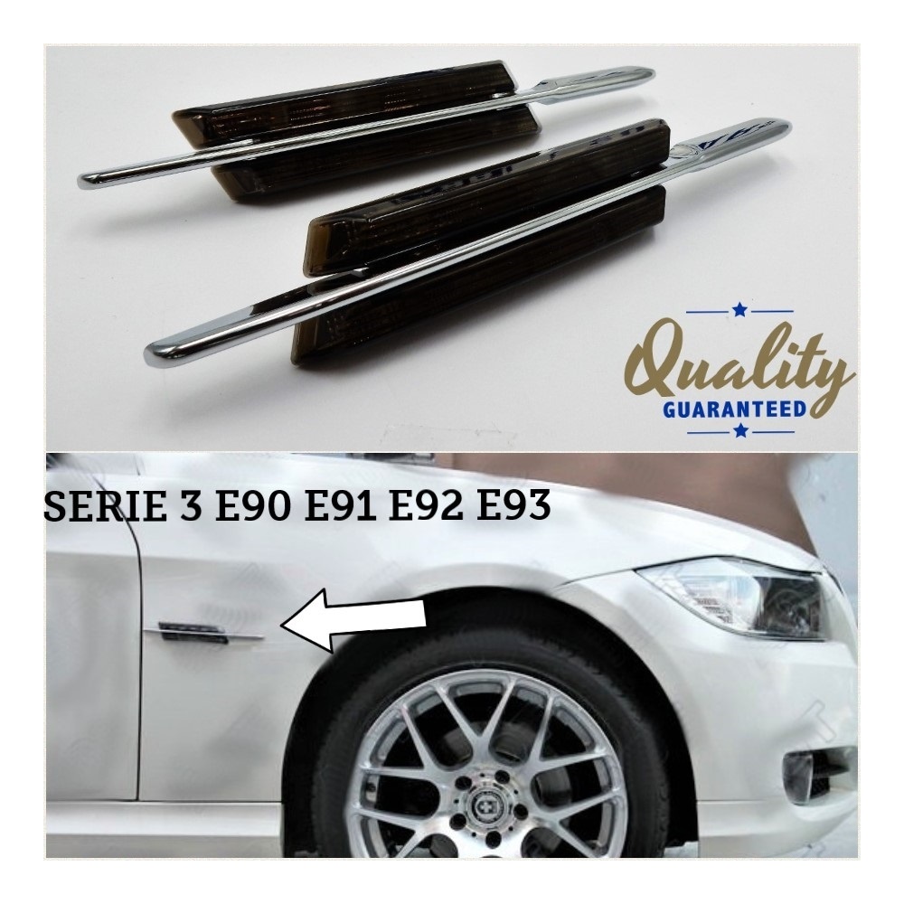 X2 Intermitentes de LED Para BMW Serie 3 E90 E91 E92 E93 100% CANBUS Plug & Play Lente NEGRA Raya CROMADA X2 Intermitentes de LED Para BMW Serie 3 E90 E91 E92 E93 100% CANBUS Plug & Play Lente NEGRA Raya CROMADA