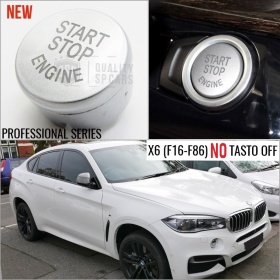 LLAVE BOTÓN DE ENCENDIDO DEL MOTOR GRIS "START STOP ENGINE" EN ABS PARA BMW SERIE X6 ( F16 F86 ) Sin Bóton OFF, ANTICHUADO NO HUELLAS