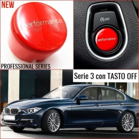 LLAVE BOTÓN DE ENCENDIDO DEL MOTOR ROJO "PERFORMANCE" EN ABS PARA BMW SERIE 3 ( F30 F31) con Bóton OFF, ANTICHUADO NO HUELLAS