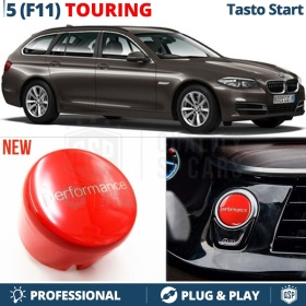Llave Botón Encendido Motor START STOP "Performance" para BMW Serie 5 F11 TOURING Con Bóton OFF Rojo