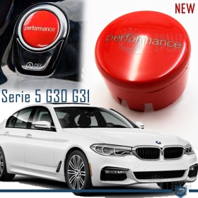 LLAVE BOTÓN DE ENCENDIDO DEL MOTOR ROJO "PERFORMANCE" EN ABS PARA BMW SERIE 5 ( G30 G31 ) con Bóton OFF, ANTICHUADO NO HUELLAS