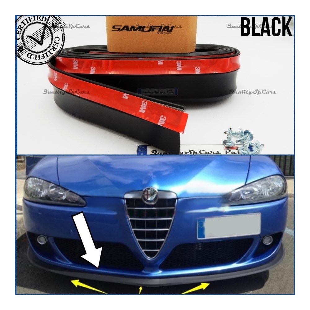 SPOILER Alerón Adhesivo PARA ALFA ROMEO 147-155, LABIO parachoques LIP o Faldones Laterales en EPDM NEGRO flexible SPOILER Alerón Adhesivo PARA ALFA ROMEO 147-155, LABIO parachoques LIP o Faldones Laterales en EPDM NEGRO flexible