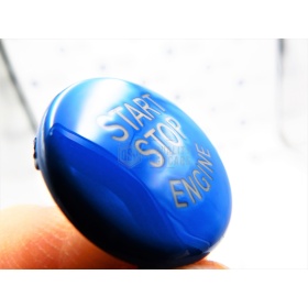 KEY ENGINE IGNITION BLUE BUTTON "START STOP ENGINE" IN ABS FOR BMW VERSIONS E, Anti-Scratches NO FOOTPRINT