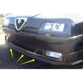 SPOILER Alerón Adhesivo PARA ALFA ROMEO 164-166, LABIO parachoques LIP o Faldones Laterales en EPDM NEGRO flexible