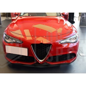 SPOILER Alerón Adhesivo PARA ALFA ROMEO GIULIA-STELVIO, efecto FIBRA de CARBONO LABIO parachoques LIP o Faldones Laterales en EPDM flexible