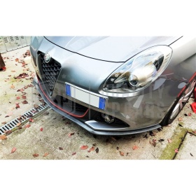 Spoiler Adesivo Effetto Carbonio Nero per Alfa Romeo Giulietta e Mito, Lama Sotto Paraurti o Minigonne Flessibile