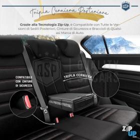 FUNDAS DE ASIENTO para Ford Mondeo Cuero Rojo Pu y Efecto Ante, COMPLETO Delantero + Trasero | Certificados TÜV