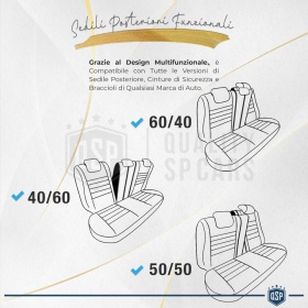 FUNDAS DE ASIENTO para Ford Mondeo Cuero Rojo Pu y Efecto Ante, COMPLETO Delantero + Trasero | Certificados TÜV