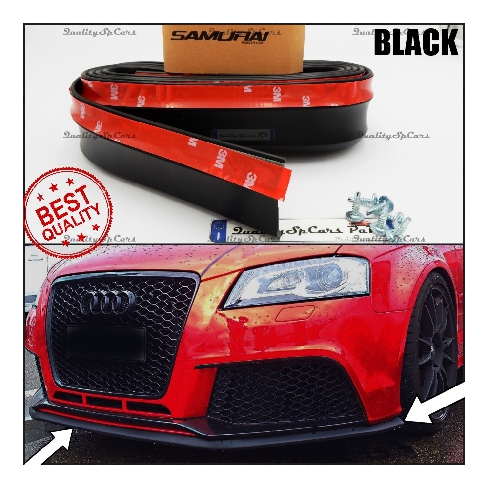 SPOILER Alerón Adhesivo PARA AUDI A3 8L-8P, LABIO parachoques LIP o Faldones Laterales en EPDM NEGRO flexible SPOILER Alerón Adhesivo PARA AUDI A3 8L-8P, LABIO parachoques LIP o Faldones Laterales en EPDM NEGRO flexible