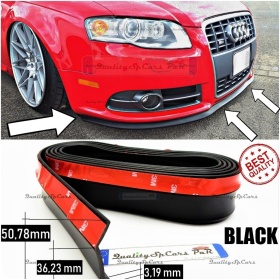 SPOILER Alerón Adhesivo PARA AUDI A4 B5-B6-B7, LABIO parachoques LIP o Faldones Laterales en EPDM NEGRO flexible
