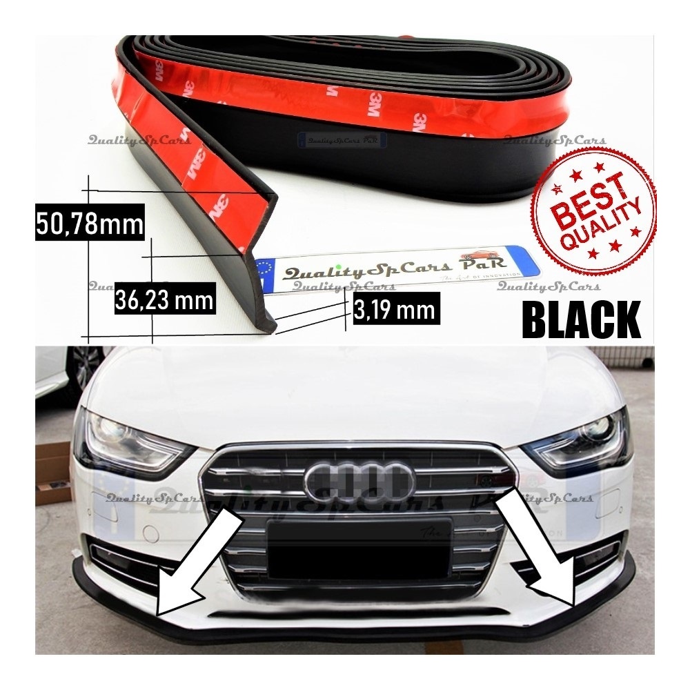 SPOILER Alerón Adhesivo PARA AUDI A4-A5, LABIO parachoques LIP o Faldones Laterales en EPDM NEGRO flexible SPOILER Alerón Adhesivo PARA AUDI A4-A5, LABIO parachoques LIP o Faldones Laterales en EPDM NEGRO flexible