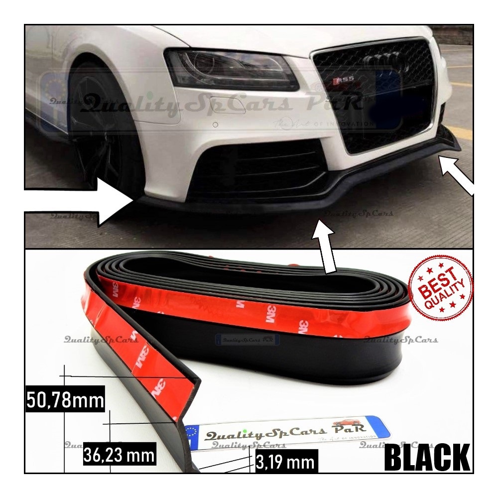 SPOILER Alerón Adhesivo PARA AUDI A5 8T, LABIO parachoques LIP o Faldones Laterales en EPDM NEGRO flexible SPOILER Alerón Adhesivo PARA AUDI A5 8T, LABIO parachoques LIP o Faldones Laterales en EPDM NEGRO flexible
