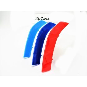 3x Grille COVER STRIPES in Colors M Sport for BMW 3 Series Coupe/ Convertible (E92 E93) FACELIFT 2009-2012