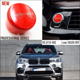 LLAVE BOTÓN DE ENCENDIDO DEL MOTOR ROJO "PERFORMANCE" EN ABS PARA BMW SERIE X5 ( F15 ) con Bóton OFF, ANTICHUADO NO HUELLAS