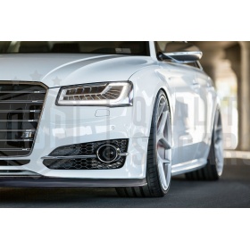SPOILER Alerón Adhesivo PARA AUDI A8, LABIO parachoques LIP o Faldones Laterales en EPDM NEGRO flexible