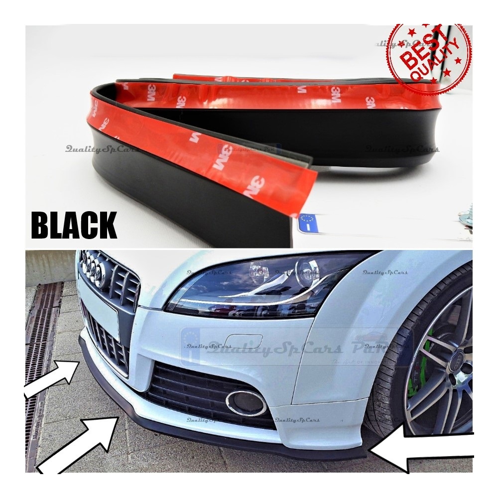 SPOILER Alerón Adhesivo PARA AUDI TT 8J, LABIO parachoques LIP o Faldones Laterales en EPDM NEGRO flexible SPOILER Alerón Adhesivo PARA AUDI TT 8J, LABIO parachoques LIP o Faldones Laterales en EPDM NEGRO flexible