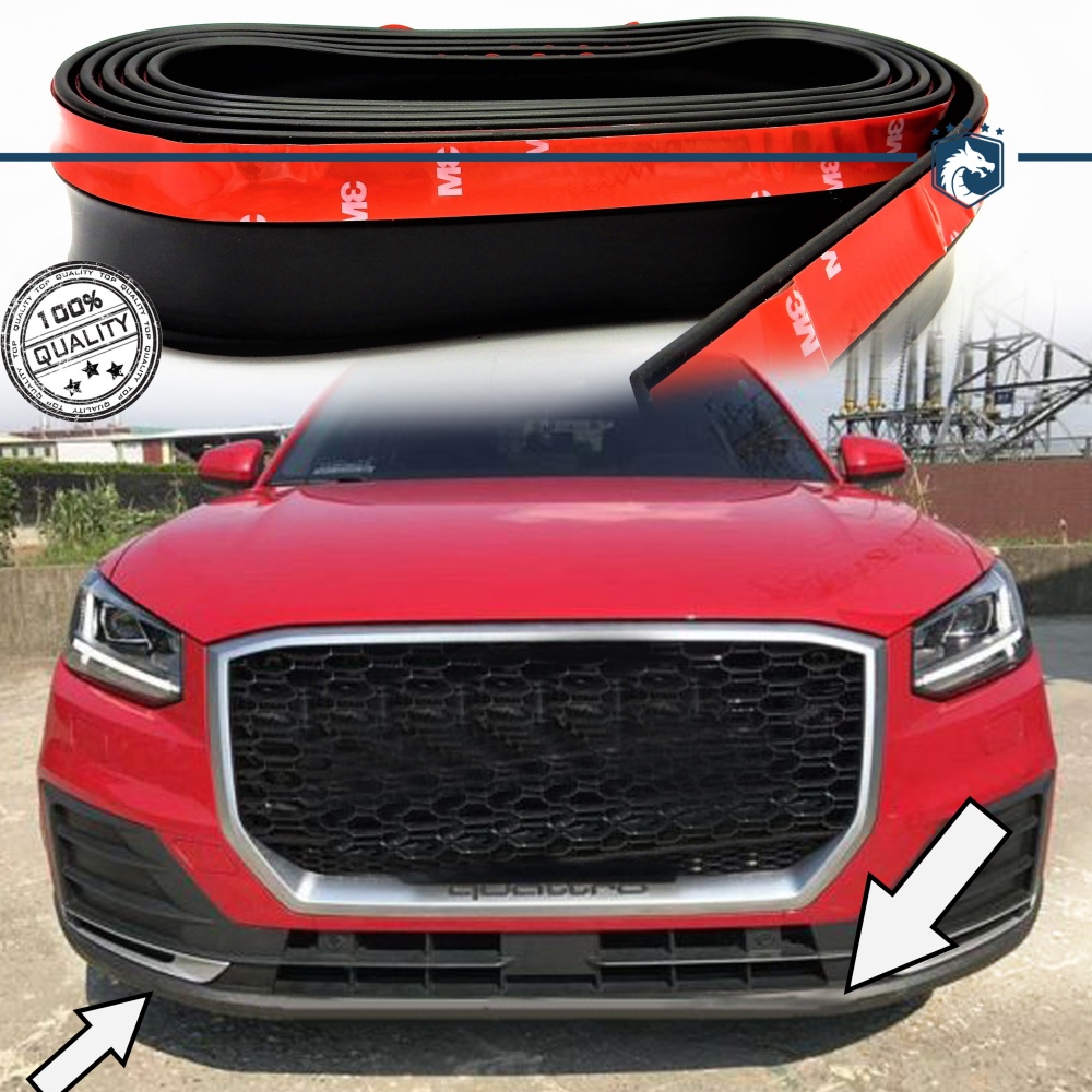 SPOILER Alerón Adhesivo PARA AUDI Q2-Q3-Q5, LABIO parachoques LIP o Faldones Laterales en EPDM NEGRO flexible SPOILER Alerón Adhesivo PARA AUDI Q2-Q3-Q5, LABIO parachoques LIP o Faldones Laterales en EPDM NEGRO flexible