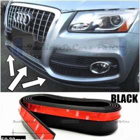 SPOILER Alerón Adhesivo PARA AUDI Q3 8U-Q5 8R, LABIO parachoques LIP o Faldones Laterales en EPDM NEGRO flexible