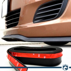 SPOILER Alerón Adhesivo PARA AUDI Q7-Q8, LABIO parachoques LIP o Faldones Laterales en EPDM NEGRO flexible