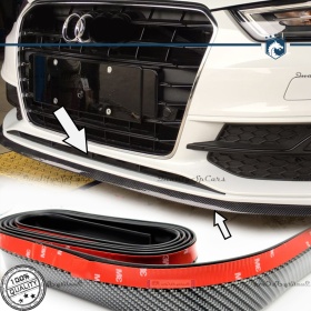 SPOILER Alerón Adhesivo PARA AUDI A4, efecto FIBRA de CARBONO LABIO parachoques LIP o Faldones Laterales en EPDM flexible