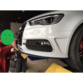 SPOILER Alerón Adhesivo PARA AUDI A6-A8, efecto FIBRA de CARBONO LABIO parachoques LIP o Faldones Laterales en EPDM flexible