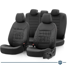 FUNDAS ASIENTO para Ford Mondeo en CUERO Pu AJUSTE PERFECTO, COMPLETO Delantero + Trasero | Certificados TÜV