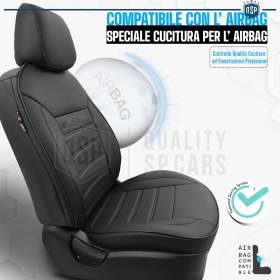 FUNDAS ASIENTO para Ford Mondeo en CUERO Pu AJUSTE PERFECTO, COMPLETO Delantero + Trasero | Certificados TÜV
