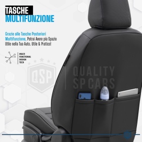 FUNDAS ASIENTO para Ford Mondeo en CUERO Pu AJUSTE PERFECTO, COMPLETO Delantero + Trasero | Certificados TÜV