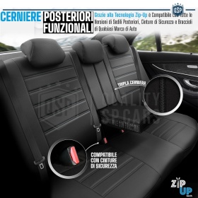 FUNDAS ASIENTO para Ford Mondeo en CUERO Pu AJUSTE PERFECTO, COMPLETO Delantero + Trasero | Certificados TÜV