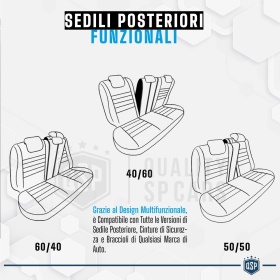 FUNDAS ASIENTO para Ford Mondeo en CUERO Pu AJUSTE PERFECTO, COMPLETO Delantero + Trasero | Certificados TÜV