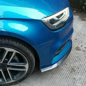 SPOILER Alerón Adhesivo PARA AUDI A5-A7, efecto FIBRA de CARBONO LABIO parachoques LIP o Faldones Laterales en EPDM flexible