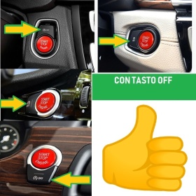 LLAVE BOTÓN DE ENCENDIDO DEL MOTOR AZUL "START STOP ENGINE" EN ABS PARA BMW VERSIONES F y G con Bóton OFF, ANTICHUADO NO HUELLAS