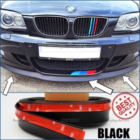 SPOILER Alerón Adhesivo PARA BMW Serie 1 E87-E82, LABIO parachoques LIP o Faldones Laterales en EPDM NEGRO flexible