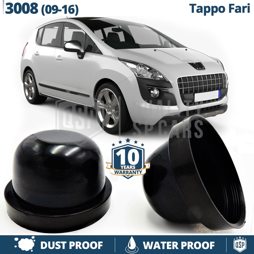 1 Deeper HEADLIGHT CLOSING CAP per PEUGEOT 3008 (09-16) DUST WATER Cover for Kit Led Xenon installation