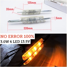 X2 Intermitentes de LED Para BMW Serie 1 3 5 100% CANBUS Plug & Play Lente BLANCA Raya CROMADA