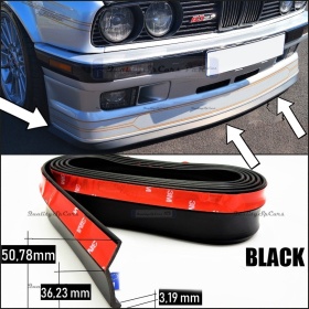 SPOILER Alerón Adhesivo PARA BMW Serie 3-5, LABIO parachoques LIP o Faldones Laterales en EPDM NEGRO flexible