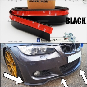 SPOILER Alerón Adhesivo PARA BMW Serie 3 E90-E92, LABIO parachoques LIP o Faldones Laterales en EPDM NEGRO flexible