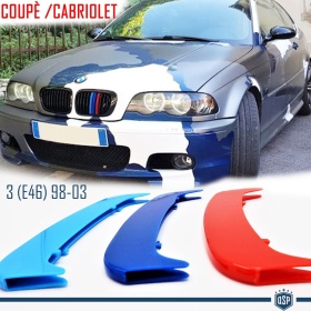 3x RIÑONES REJILLA para BMW SERIE 3 CUPÉ/DESCAPOTABLE (E46) 98-03 PRE Facelift en colores M Sport