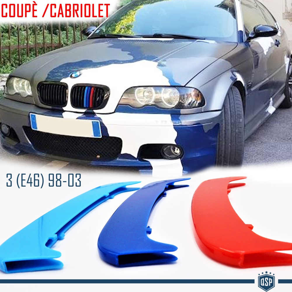 3x RIÑONES REJILLA para BMW SERIE 3 CUPÉ/DESCAPOTABLE (E46) 98-03 PRE Facelift en colores M Sport