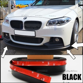 SPOILER Alerón Adhesivo PARA BMW Serie 5 F10-F30-GT LABIO parachoques LIP o Faldones Laterales en EPDM NEGRO flexible