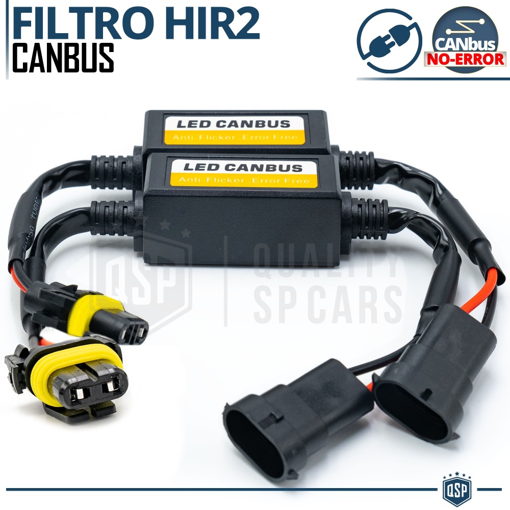 X2 Resistencias CANbus HIR2-HIR para Bombillas Led | Decoddificador Anti Error, Anti Parpadeo