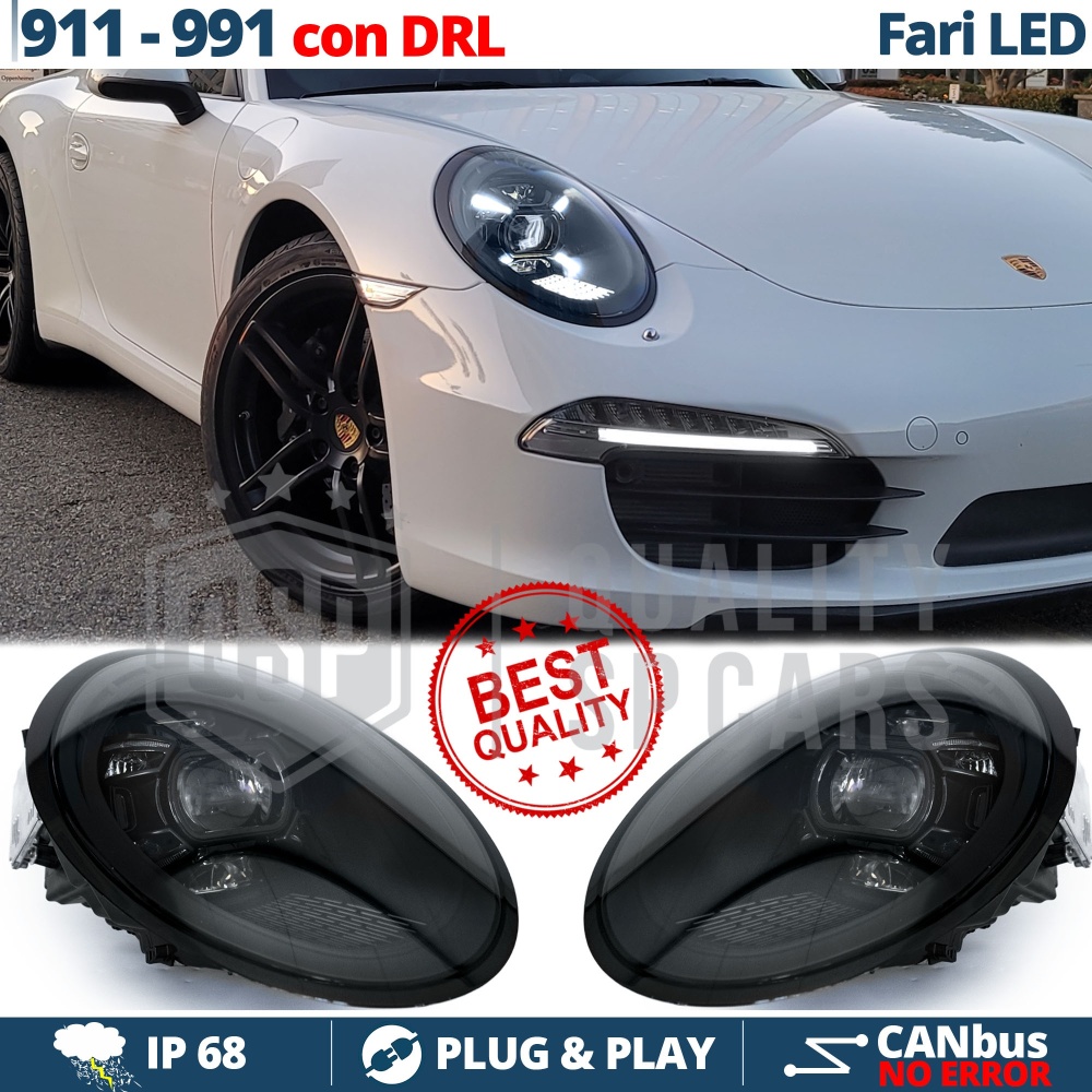 FAROS LED Láser para Porsche 911 991 con DRL (2011-18) HOMOLOGADOS | TRANSFORMACIÓN Luces en 992 Dynamic System MATRIX