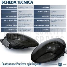 FAROS LED Láser para Porsche 911 991 con DRL (2011-18) HOMOLOGADOS | TRANSFORMACIÓN Luces en 992 Dynamic System MATRIX