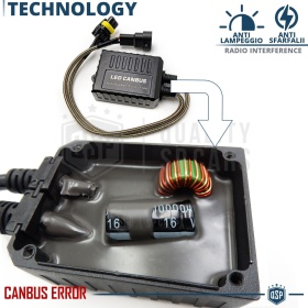 X1 Resistencia Super CANbus HIR2-HIR para Bombillas Led  | Decoddificador Anti Error, Anti Parpadeo
