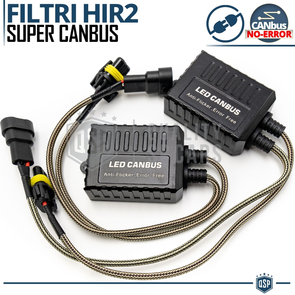 X2 Resistencias Super CANbus HIR2-HIR para Bombillas Led | Decoddificador Anti Error, Anti Parpadeo