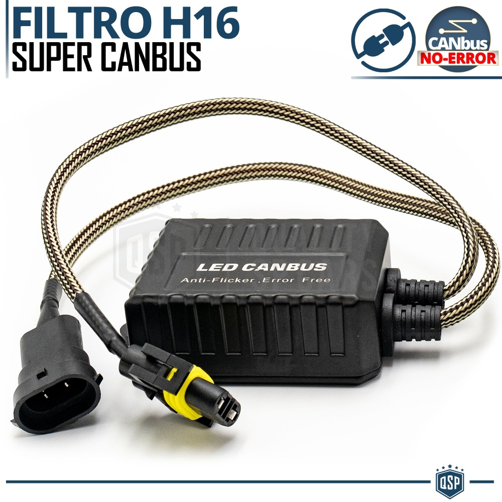 X1 Resistencia Super CANbus H16 para Bombillas Led  | Decoddificador Anti Error, Anti Parpadeo